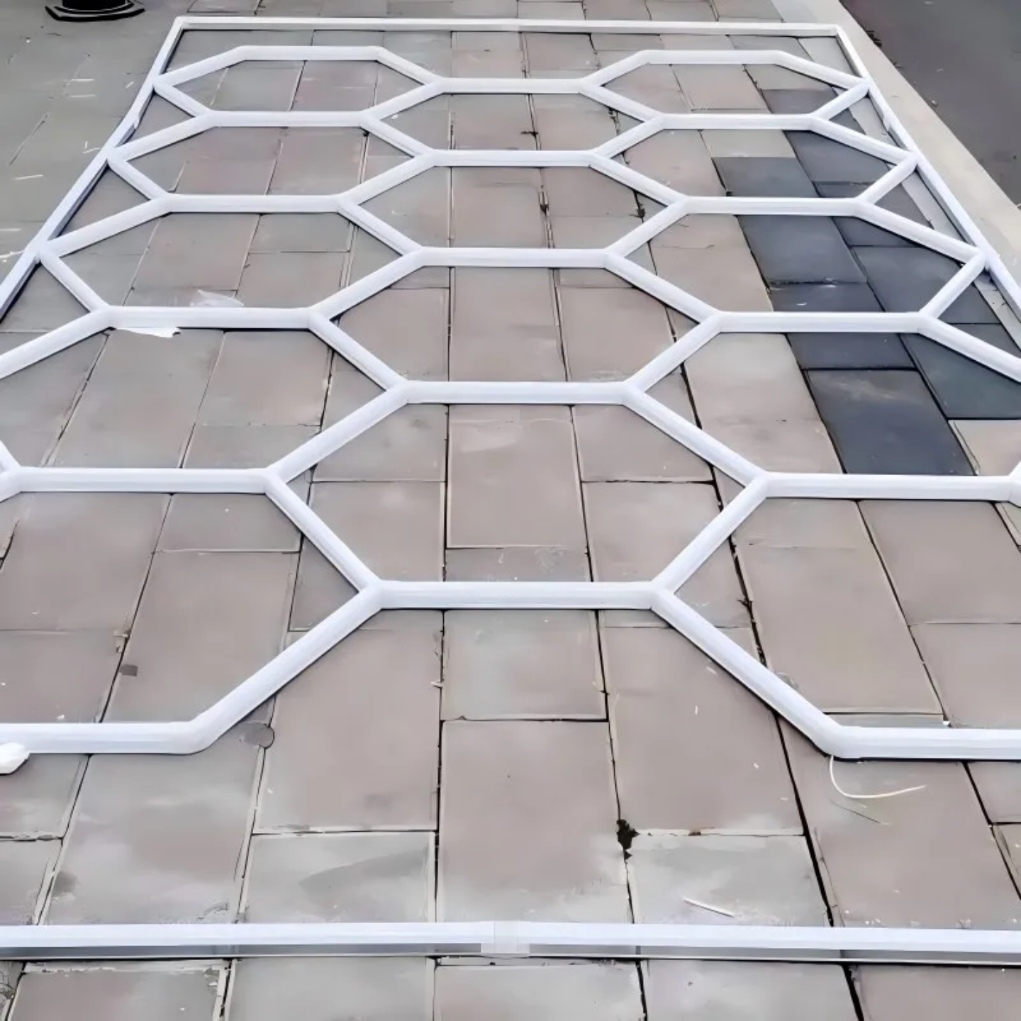 Kit de luces led hexagonal con borde rectangular (14 hexágonos)